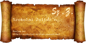 Szokolai Zoltán névjegykártya