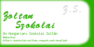 zoltan szokolai business card